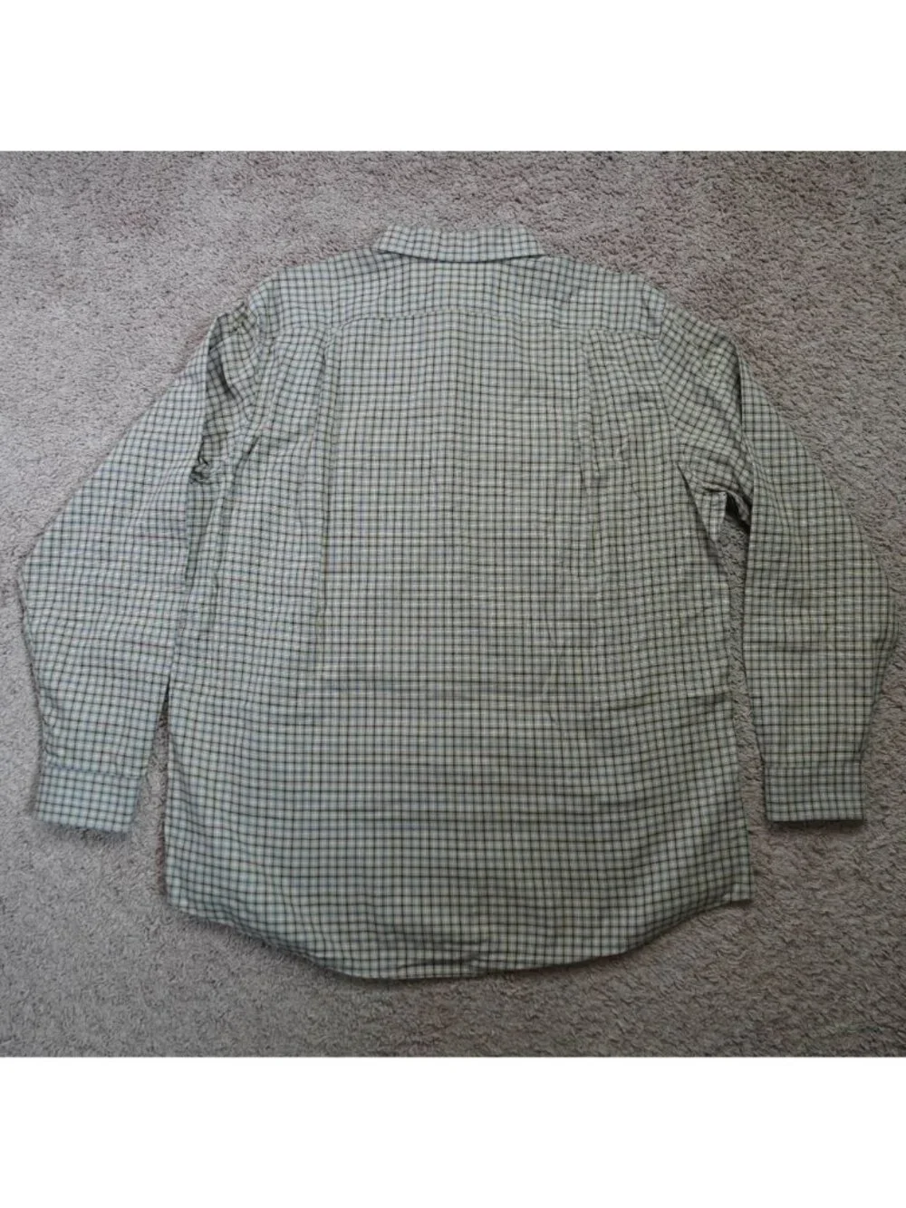 Eddie Bauer Button Up Shirt Mens Large Tan Plaid Relaxed Fit Long Sleeve Cotton - Picture 2 of 9